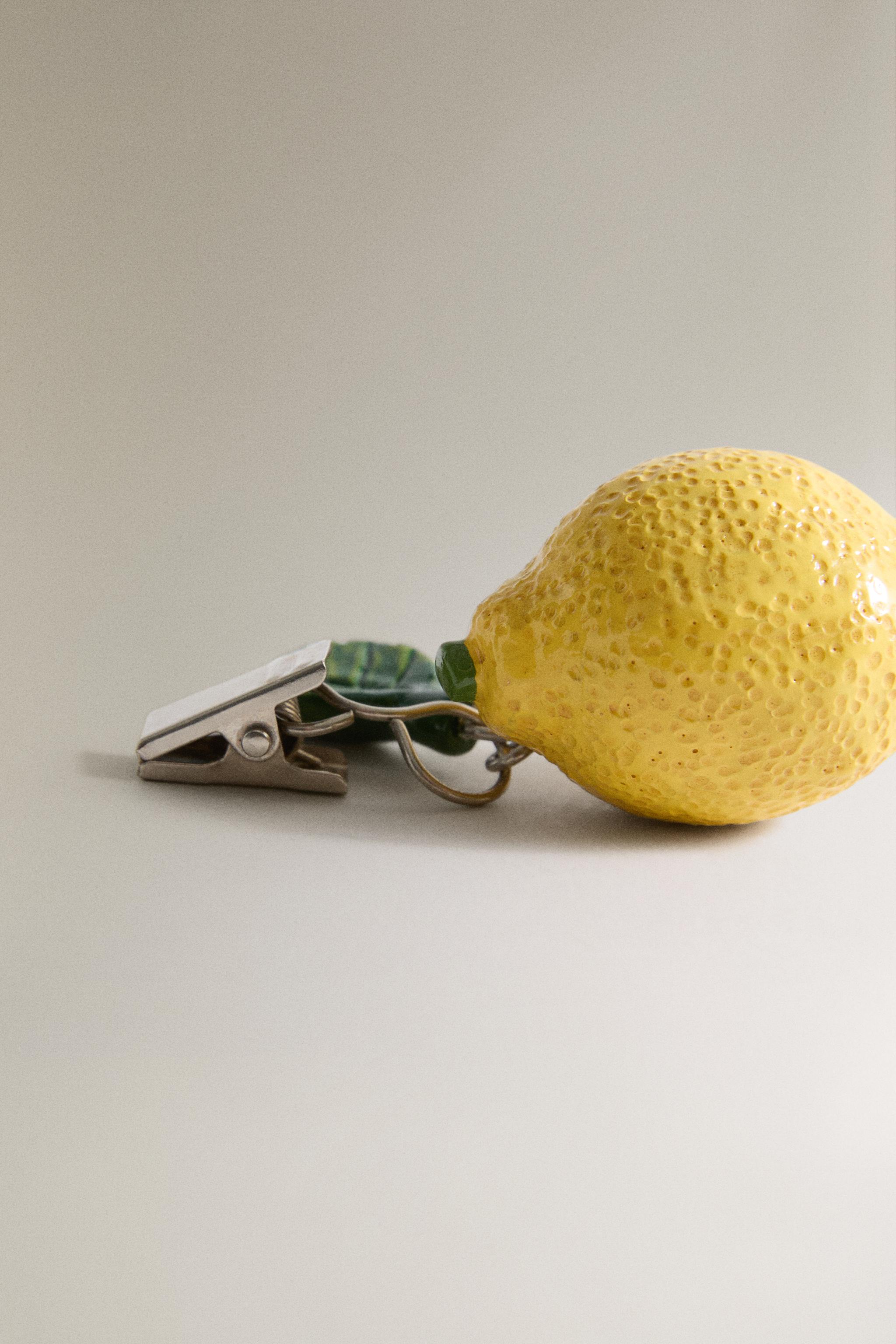 LOT DE 4 PINCETTES À NAPPE CITRON